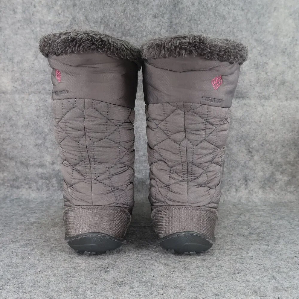 Columbia Shoes Youth 5 Boots Winter Snow Minx Waterproof Lace Up Insulated Grey